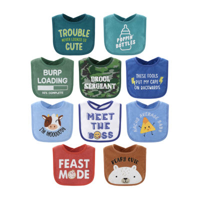 The Peanutshell Oh Boy! Boys 10-pc. Bib