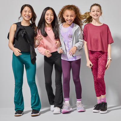 Xersion Little & Big Kid Girls Crew Neck Short Sleeve Active T-Shirt