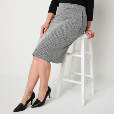 Liz Claiborne Womens Midi Pencil Skirt