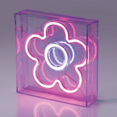 West & Arrow Pink Daisy LED Neon Wall Sign