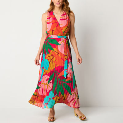 Studio 1 Womens Sleeveless Floral Maxi Dress