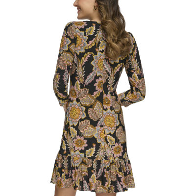 Marc New York Womens 3/4 Sleeve Floral Shift Dress