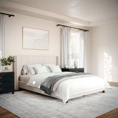 Martha Stewart Kay Upholstered Platform Bed