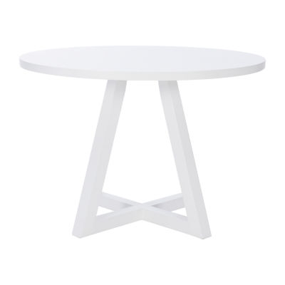 Ternier Round Wood-Top Dining Table
