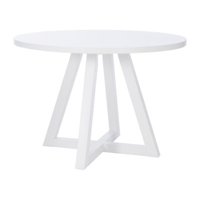 Ternier Round Wood-Top Dining Table