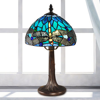 Stressvol verrassing Trolley Dale Tiffany™ Classic Dragonfly Table Lamp, Color: Blue - JCPenney