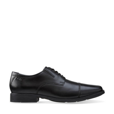 Clarks® Tilden Mens Leather Cap-Toe Dress Shoes