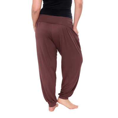 White Mark Harem Womens Cuffed Plus Knit Jogger Pant