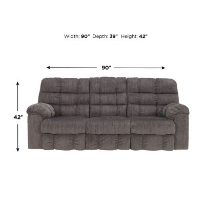 Signature Design by Ashley® Lufkin Pad-Arm Reclining Sofa