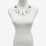 Mixit Gold Tone Beaded 18 Inch Link Illusion Necklace