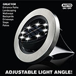Bell + Howell 8 LED Super Bright Solar Powered Swivel Disk Light with Auto On/Off Lighting and Weatherproof Rust-Free - 8 Pack
