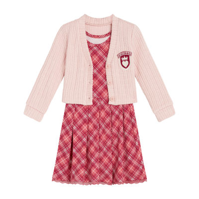 Knit Works Toddler Girls Long Sleeve 2-pc. Dress Set