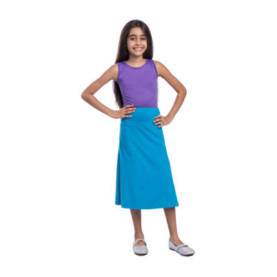 24sevenkid Big Girls High Rise Midi A-Line Skirt