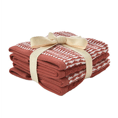 Saturday Knight Longborough 4-pc. Washcloth, One Size, Red