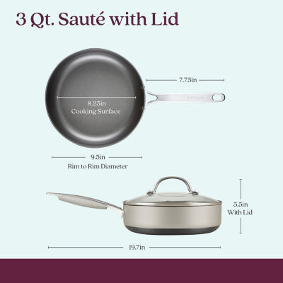 Anolon Achieve Hard Anodized 3-qt. Saute Pan with Lid