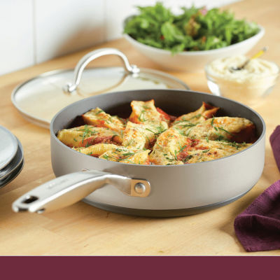 Anolon Achieve Hard Anodized 3-qt. Saute Pan with Lid