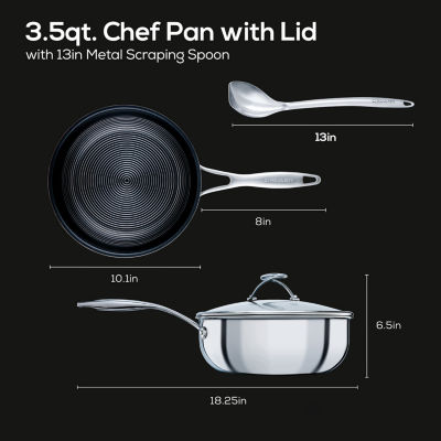 Circulon Steelshield Stainless Steel 3.5-qt. Chef Pan with Lid