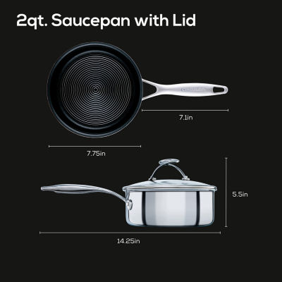 Circulon Steelshield Stainless Steel 2-qt. Sauce Pan with Lid