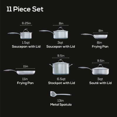 Circulon Steelshield Stainless Steel 11-pc. Cookware Set