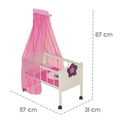 Roba-Kids Doll Canopy Bed: Happy Fee Baby Play