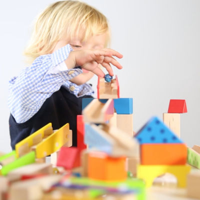 Wooden Marble Run Set