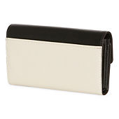 LIZ CLAIBORNE Wallet / Small Purse / Clutch. Black Leather. - Ruby Lane