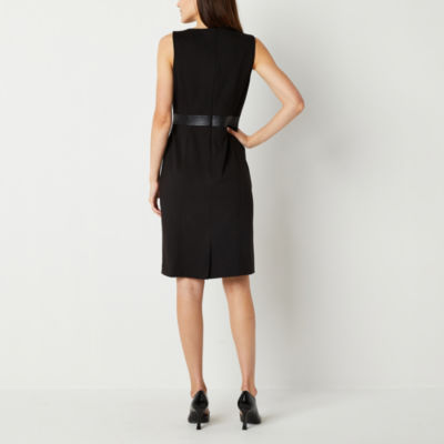 Black Label by Evan-Picone Short Sleeve Sheath Dress