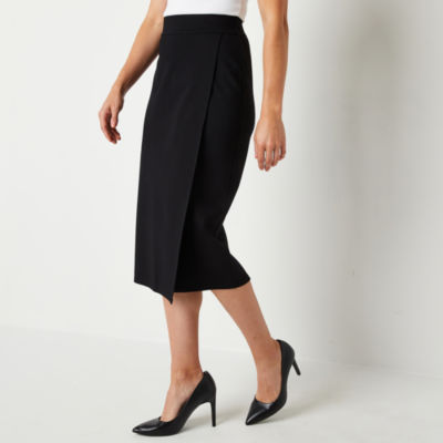 mid-rise pencil skirt