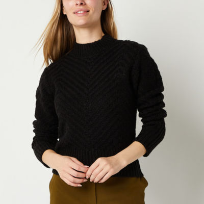 Worthington Womens Adaptive Mock Neck Long Sleeve Pullover Sweater