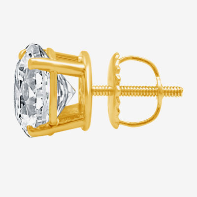 (F / SI1-SI2) Ever Star 1 1/2 CT. T.W. Lab Grown White Diamond 14K Gold 4.4mm Single Earring