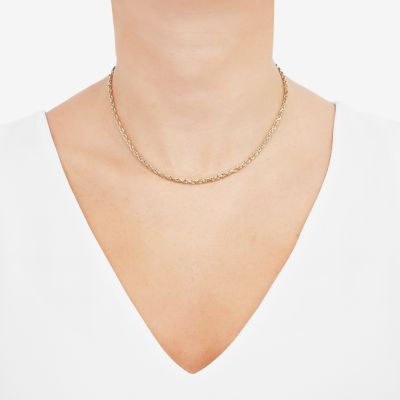 10K Gold Inch Solid Rope Chain Necklace