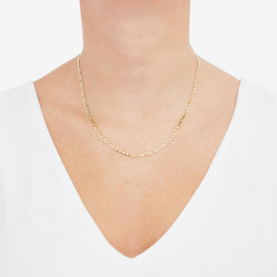 14K Gold Inch Solid Link Chain Necklace