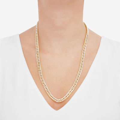 Mens 14K Gold 24 Inch Curb Chain Necklace