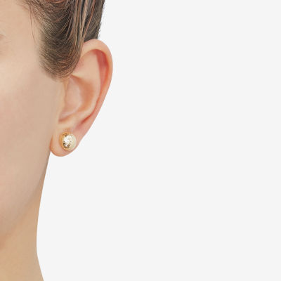 14K Gold 10mm Dome Stud Earrings