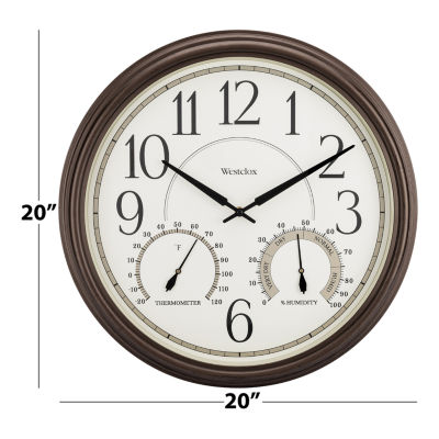 Westclox 20" Indoor/Outdoor Wall Clock