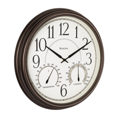 Westclox Indoor/Outdoor 12 Thermometer & Humidity Wall Clock