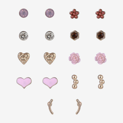 Arizona Womens 9 Pair Earring Set