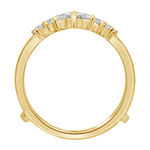 Womens 1 CT. T.W. Genuine White Diamond 14K Gold Wedding Ring Guard