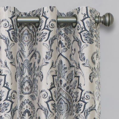 Max Blackout Mystique Print Grommet Top 100% Blackout Single Curtain Panel