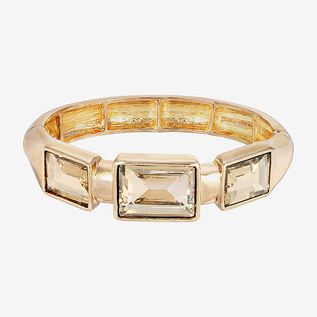 1928 Gold-Tone Stretch Bracelet, One Size, Beige