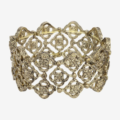 1928 Gold-Tone Stretch Bracelet, Color: Yellow - JCPenney