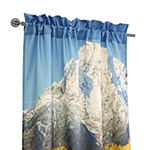 Scenic Mountains Light-Filtering Rod Pocket Set of 2 Curtain Panel