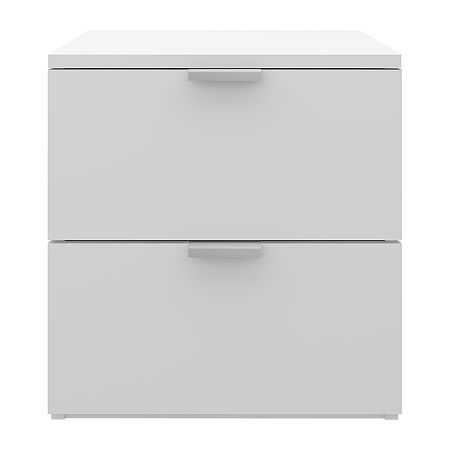 Delmar 2-Drawer Nightstand, One Size, White