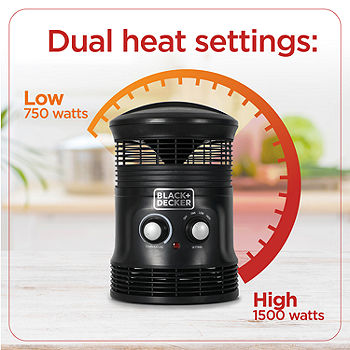  BLACK+DECKER Portable Space Heater, 1500W Small Space Heater  with Overheat Protection for Indoor Use, White : Home & Kitchen