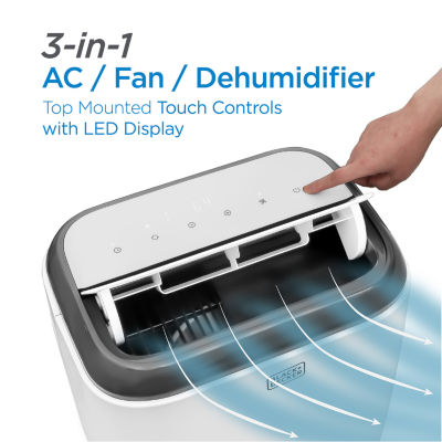 Black+Decker 14000 Btu Portable Air Conditioner With Remote Control White