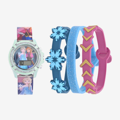 Disney Frozen Girls Digital Multicolor 4-pc. Watch Boxed Set Fzn45120