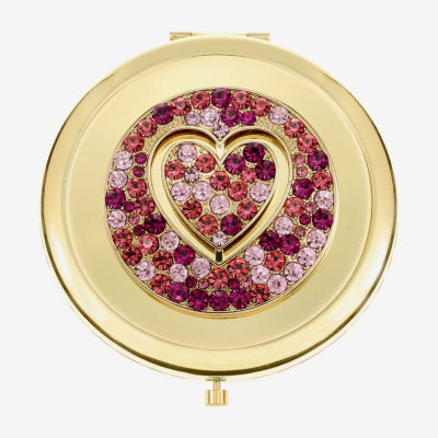 Mixit Gold Tone & Pink Compact Mirror, Color Pink JCPenney