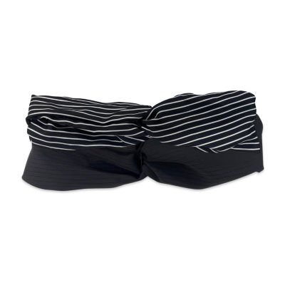 a.n.a Black & White Striped 2-pc. Womens Hair Wrap
