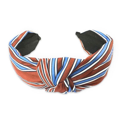a.n.a Terracotta Blue & White Striped Knotted Womens Headband