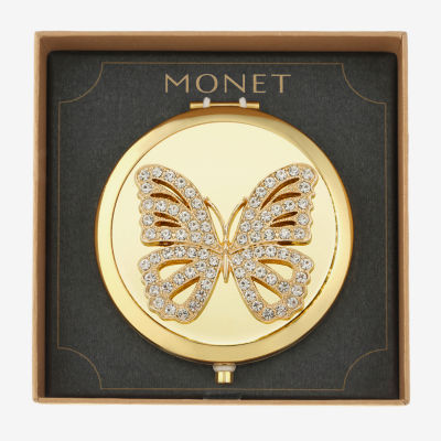 Monet Jewelry Gold Tone Gold Tone Butterfly Compact Mirrors